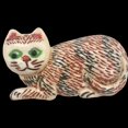 thumbnail image 3 of Waterbuffalo Bone Calico Cat | 37x20.5x7.5mm | Cream/Red/Black/Green | 1 Bead |, 3 of 8