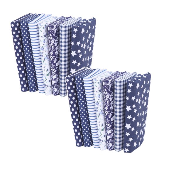 14 PCS Diy Knitting Diy Clearance Sale! Cotton Crafts Fabric Bundle Patchwork Squares Quilting Sewing Patchwork Diy 7Pcs, Art Cotton, White 25cm*25cm
