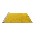 thumbnail image 2 of Ahgly Company Machine Washable Indoor Rectangle Solid Yellow Modern Area Rugs, 3' x 5', 2 of 4