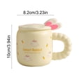 thumbnail image 3 of Tauxra Cute Easter Bunny Ceramic Coffee Mug With Lid Spoon Gift Box For Home Office School Decor, 3 of 7