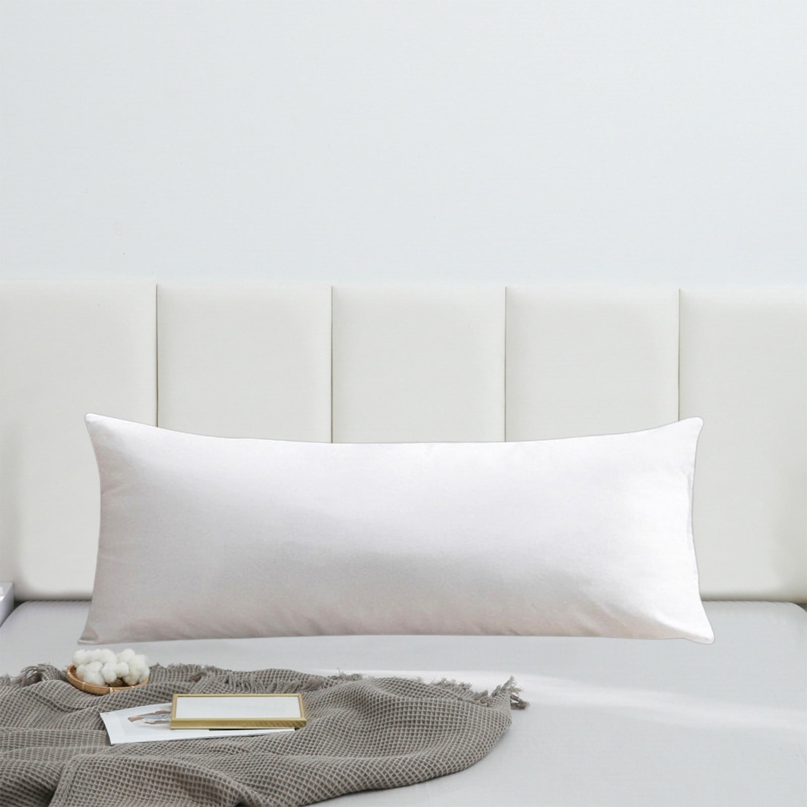 Vfedsrsge Pillow Inserts Soft Breathable Long Body Pillow Inserts, 20x30in White