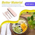 thumbnail image 4 of kurtrusly Wheat Straw Tableware Set Portable Reusable Solid Color Flatware Kit Indoor Outdoor Home Camping Dinnerware with Storage Case Pink, 4 of 9