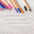 thumbnail image 2 of Raindrops Transparent ABS Student Rulers Clear Markings Dual Units for Daily Use 30Pcs, 2 of 8