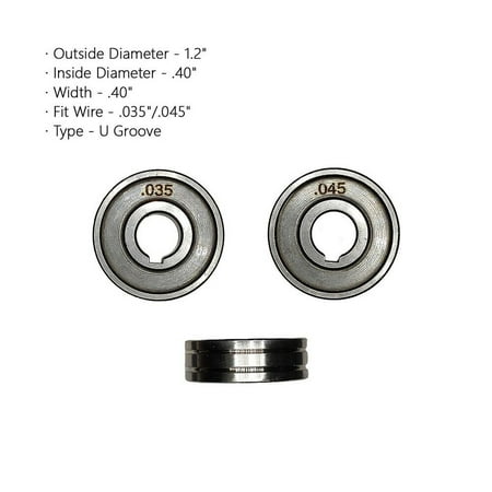 

For Drive Roll .023 .030 .035 .045 Knurled V U Groove Wire Feed For MIG-Welders.