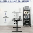 thumbnail image 3 of VIVO Black Electric 40" x 24" Sit Stand Desk, Height Adjustable Workstation, 3 of 8