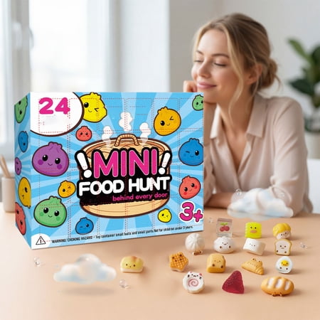 Ckraxd 24 Mini Food Squeeze Toys Soft Rubber Stress Relief Balls Realistic Squishy Stress Toys Fun Fidget Toys Perfect for Parties and Gift Bags