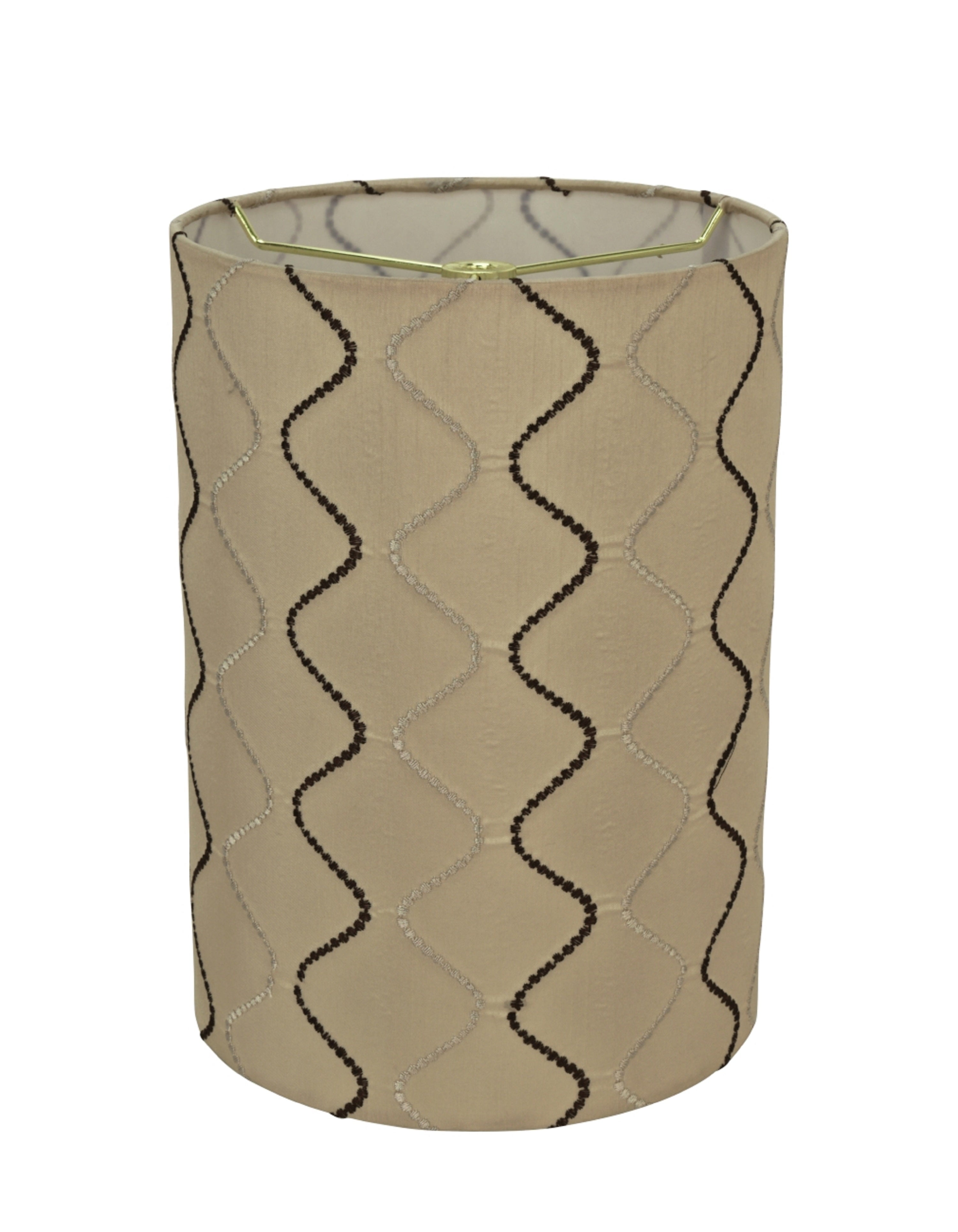 Aspen Creative 31266 Transitional Drum (Cylinder) Shaped Spider Construction Lamp Shade in Yellowish Brown, 8" wide (8" x 8" x 11")