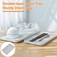 thumbnail image 2 of HomeLife 1 Set Drain Tray Double Layer Drainer Tray Durable Tea Serving Tray Sturdy Dish Drying Rack for Home Kitchen, 2 of 12