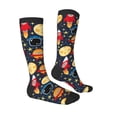 thumbnail image 4 of Lsque Colorful Astronomy Printed Crew Socks Men's Women's LightWeight Thin Casual Calf Socks ,Knee High Socks,Cotton Socks, 4 of 9