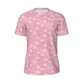 thumbnail image 5 of Wukai Flamingos and Flowers Print Men's Short-Sleeved Mesh T-Shirt,Quick-Dry Short Sleeve Workout T-Shirt-Large, 5 of 8