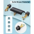 thumbnail image 3 of Wowow 2 Handle Waterfall Tub Faucet, Brass 3-Hole Bathtub Faucet, Oil Rubbed Bronze, 3 of 8