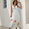 thumbnail image 5 of Beautiful Abstract Watercolor Painting of Colorful Flowers Sleeveless Dress Summer Women Clothes Dress for Pregnant Women Dresses, 5 of 9