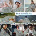 thumbnail image 5 of Teal Pink Cooling Blanket, Lightweight Breathable Summer Throw Blanket with Double Sided Cold Effect, Vintage Floral Watercolor Boho Ethnic Picnic Beach Blankets Bed Sheet for Hot Sleepers 40"x60", 5 of 8