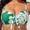 thumbnail image 5 of Warop Women's Sexy Swimsuit Set, Printed Strapless Bikini with Side Tie Details, Two Piece Swimwear for Beach and Pool Party, 5 of 7