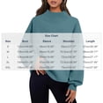 thumbnail image 3 of Sevevn Women Mock Neck Sweatshirt Long Sleeve Pullover Casual Loose Fit Fleece Tops Soft Comfy Fall Winter Warm Solid Color Blouse Yellow M, 3 of 9