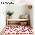 thumbnail image 3 of ODIKA 5'x7' Machine Washable Non-Slip Area Rug, Jolly Winter Restroom Kit Featuring Mythical Dwarf Beings High Traffic Rug with Pad, Red, 654596, 3 of 8