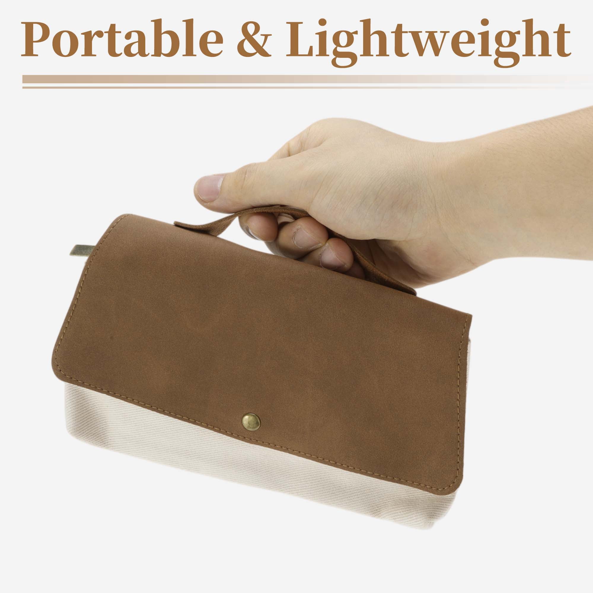 Unique Bargains Two-Tier Hand Carry Style Organizer Beige, Brown