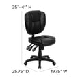 thumbnail image 3 of Scranton & Co Contemporary Faux Leather Mid-Back Ergonomic Task Chair in Black, 3 of 6