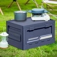 thumbnail image 6 of Mouliraty Collapsible Storage Bins with Lids, Outdoor Camping Storage Box Side Door Camping Folding Box Car Trunk Storage Box Plastic Storage Box, Navy, 6 of 6
