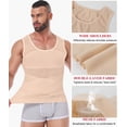 thumbnail image 5 of MANIFIQUE Mens Compression Shirt for Gynecomastia - Slimming Undershirts Body Shaper Vest Mesh Shapewear Workout Tops, 5 of 7