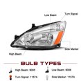 thumbnail image 2 of Direct Fit Chrome Amber Headlight Assembly Pair - Compatible with 2003-2007 Honda Accord Sedan/Coupe Models (2DR/4DR), 2 of 6
