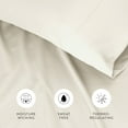 thumbnail image 4 of Noble Linens 2 Piece Rayon From Bamboo Pillowcase Set, Ivory, King, 4 of 5