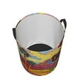 thumbnail image 3 of Goofa Beautiful African Woman Printed Circular Hamper,Laundry Basket with Handles,Storage Baskets Foldable,Large Capacity Laundry Hamper-, 3 of 8