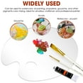 thumbnail image 5 of Paleta de pintura acrílica grande, bandeja para mezclar pintura al óleo acrílica antiadherente de forma ovalada transparente, 2 uds., cómoda de sostener y fácil de limpiar, 5 of 5
