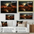 thumbnail image 4 of Designart Multi-Color Traditional Gold framed wall art, Egypt framed wall Art, Mystical Sphinx in Egypt , egypt framed wall art decor, 32x24 inches Gold Frame, 4 of 5