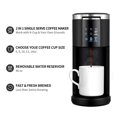 thumbnail image 6 of VIMUKUN Single Serve Coffee Maker for K-Cup Pod and Ground Coffee, 6 to 14 oz Brew Sizes, 40 oz Removable Water Reservoir, Single Cup Coffee Brewer with Self-cleaning Function, 6 of 8