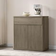 thumbnail image 6 of SICOTAS 103.8" Wide Kitchen Sideboard Buffet Cabinet with Storage,Modern Consle Cabinet Coffee Bar with Fluted Wave Door & Drawer Credenza for Living Room, Dining Room,Gray Alder, 6 of 12