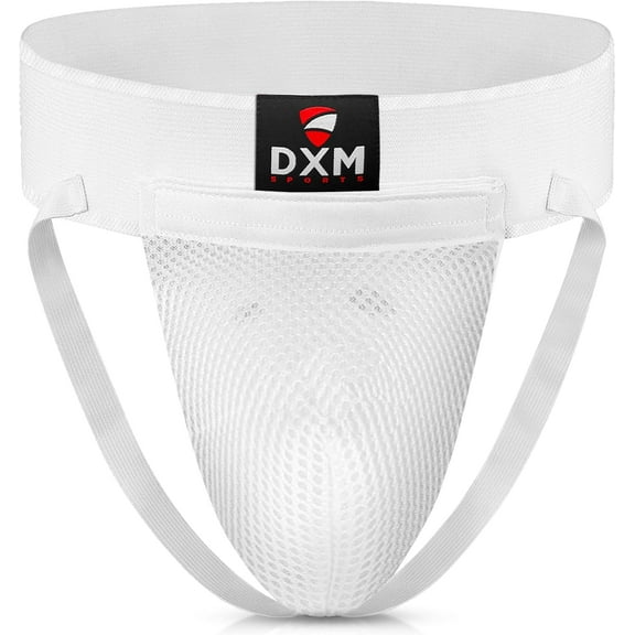 DXM SPORTS Mesh Groin Protector for Boxing, MMA, Fighting, Sports - Medium, White