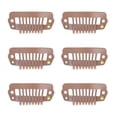 thumbnail image 4 of Snap Clips, Small Size Avoid Pulling Hair Easily   Clips Snap Comb Durable Material  For Saloon For Woman Light Brown, 4 of 8