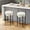 Bar Stools-white-2pcs, variant on YYEAN Counter Height Bar Stools, Set of 2, 24" Modern Backless Bar Stools, Ideal for Kitchen Counter, Kitchen Island, Boucle Sherpa Padded Cover, with Round Soft Seat and Foot Rest, Black