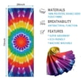 thumbnail image 2 of Rainbow Tie Dye Mandala Hot Yoga Mat Towel Non Slip for Hot Yoga - Quick-Drying Yoga Mat Cover with 4 Corner Pockets with Travel Bag - Hot Yoga Towel Non Slip 74"x26", 2 of 6