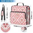 thumbnail image 3 of Haosy 3 Ring Zipper Binder with Shoulder Strap Waterproof Trapper Keeper 2 Inch D-Ring 500 Sheets Capacity, Raspberry Peach Plaid, 3 of 8