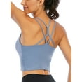 thumbnail image 6 of SHCKE Women Medium Support Cross Back Sport Bras Wirefree Yoga Workout Fitness Camisole Crop Top with Removable Cups, 6 of 6
