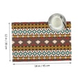 thumbnail image 2 of DouZhe Polyester Placemats Set of 4, Retro Southwestern Ethnic Tribal Brown Pattern Heat Resistant Place Mats for Dining Table, 12" x 18", 2 of 7