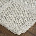 thumbnail image 7 of HomeRoots 511412 2 x 3 ft. Ivory Gray & Black Wool Plaid Hand Woven Stain Resistant Rectangle Area Rug, 7 of 7