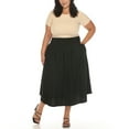 thumbnail image 2 of White Mark Women's Plus Size Flared Tweed Skirt, 2 of 6