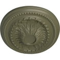 thumbnail image 3 of Ekena Millwork 18 1/2"W x 13 1/2"H x 1 7/8"P Saverne Ceiling Medallion, Hand-Painted Spartan Stone, 3 of 4