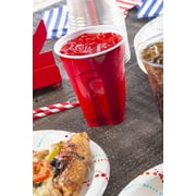 Red Solo Party Plastic Disposable Cups, 18 oz, 50 Count