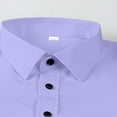 thumbnail image 3 of Men's Stretch Dress Shirt Comfort Fit Long Sleeve Formal Business Casual Button Down Shirt Breathable Fabric Relaxed Fit Plus Size Mens Summer Lightweight Pullover Tee Shirts, 3 of 5