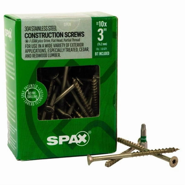 Tornillos de construcción SPAX Multimaterial N° 10 x 7,62 cm