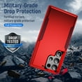 thumbnail image 4 of Dteck for Samsung Galaxy S25 Ultra Case, Full Body Heavy Duty Rugged Shockproof Protective Phone Cover with Tempered Glass Screen Protector and Camera Lens Cover,Red, 4 of 6