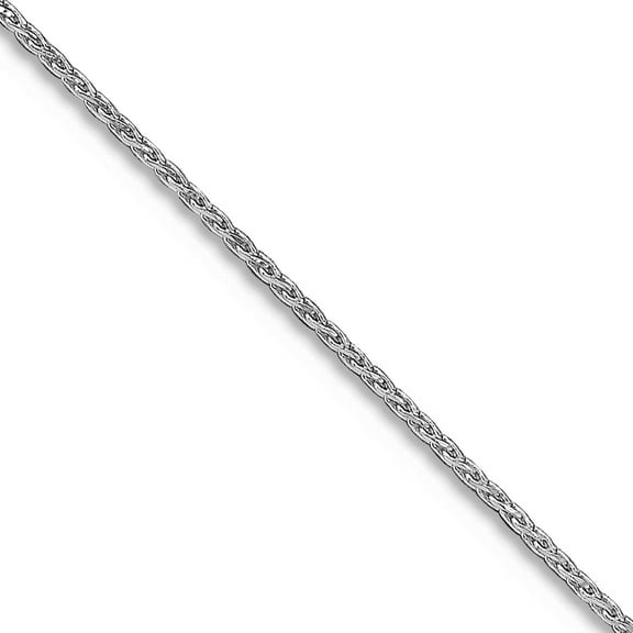 925 Sterling Silver Rhodium Plated .85mm Sparkle-Cut Round Spiga Chain Necklace 16 Inch Chain Necklace for Women and Men