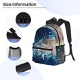 thumbnail image 3 of Balery White Jellyfish Dansing in the Ocean Mochila para Mujeres y Hombres, Mochila Ligera Casual para Viajes, Mochila Clásica Básica para la Universidad, 3 of 6