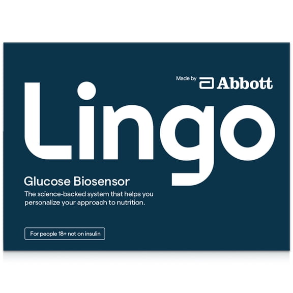 Lingo Continuous Glucose Monitor (CGM) & App. Made by Abbott. Know the Impact of What You Eat. 1 Lingo Biosensor Lasts Up To 14 Days* Works with IOS and Android. US Only.