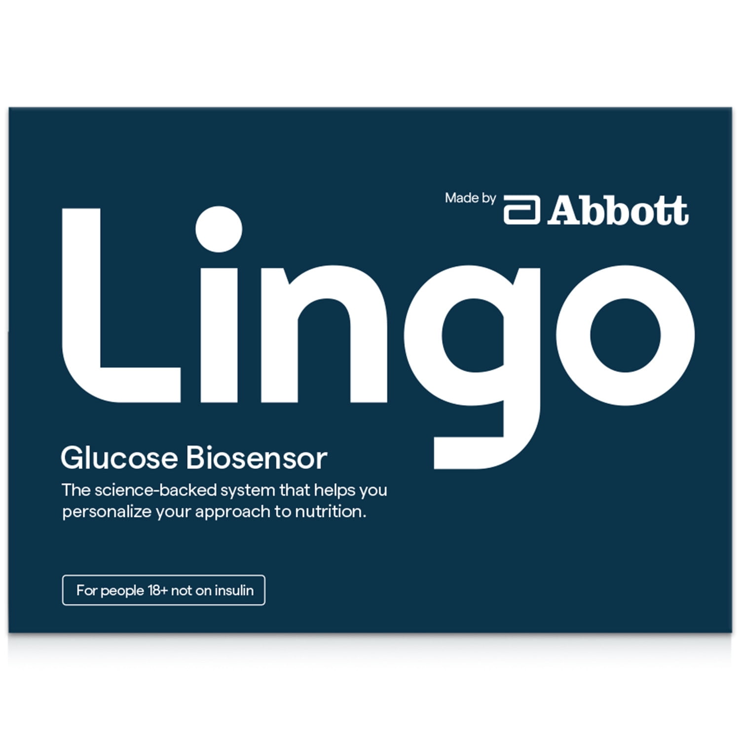 Abbott - Lingo Continuous Glucose Monitor (CGM) & App. Made by Abbott. Know the impact of what you eat - White