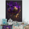 thumbnail image 2 of Designart Purple Peony Liquid Gold I Canvas Wall Art, 2 of 5